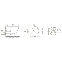 Унитаз Ceruttispa Orlter Aria MBF CT10017 подвесной Черный матовый с сиденьем Микролифт фарфор подвесной