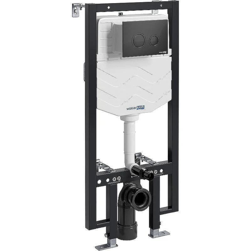 Инсталляция WasserKRAFT Vils 56TLT.010.ME.MB01 для унитаза с Черной матовой клавишей смыва