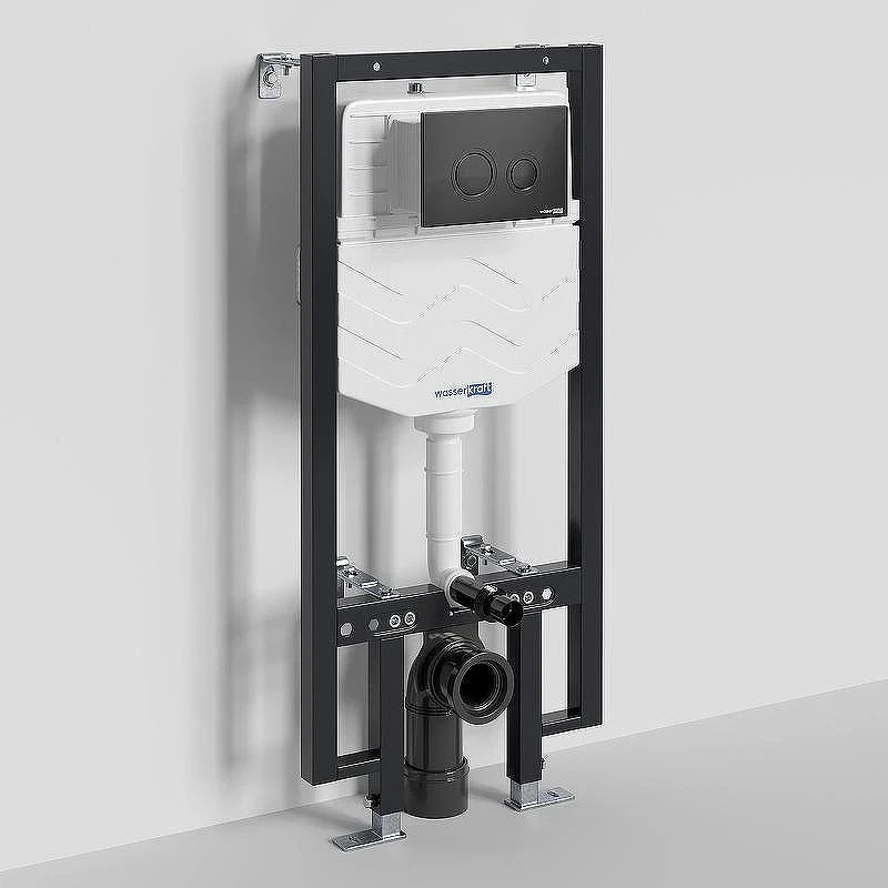 Инсталляция WasserKRAFT Vils 56TLT.010.ME.MB01 для унитаза с Черной матовой клавишей смыва