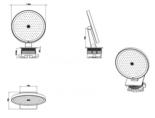 Верхний душ Splendy Feeling FE212N300R2CR цвет Хром