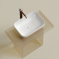 Раковина-чаша Ceramicanova Element 50 CN6055 Белая глянцевая фарфор накладная