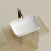 Раковина-чаша Ceramicanova Element 50 CN6055 Белая глянцевая фарфор накладная