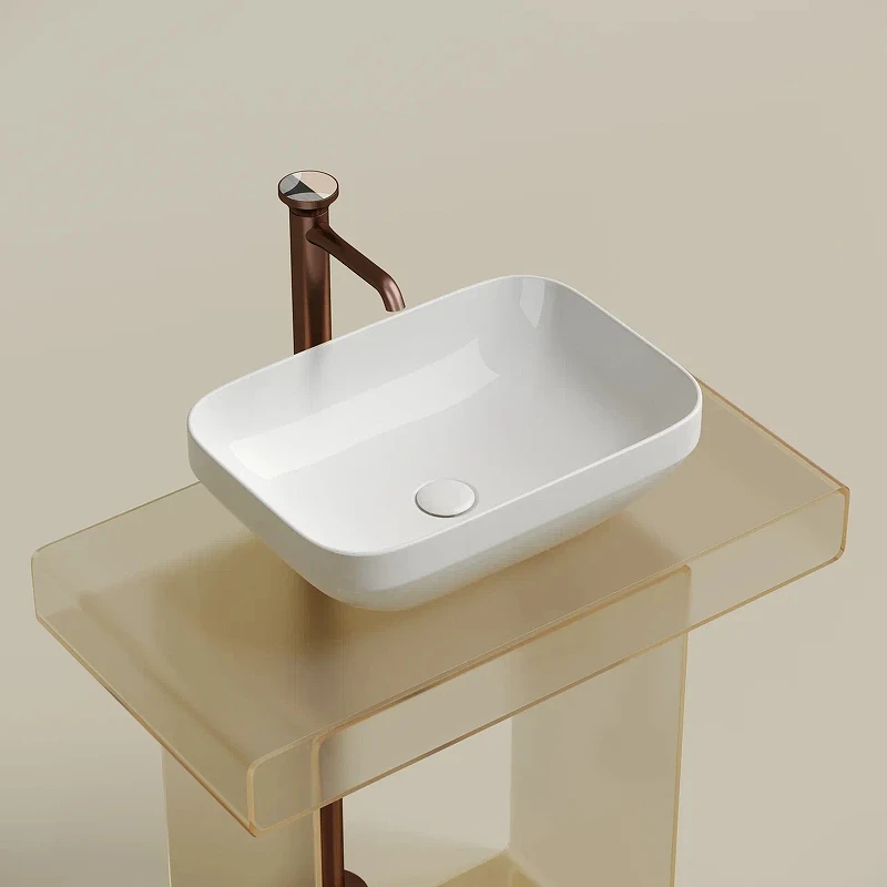 Раковина-чаша Ceramicanova Element 50 CN6055 Белая глянцевая фарфор накладная