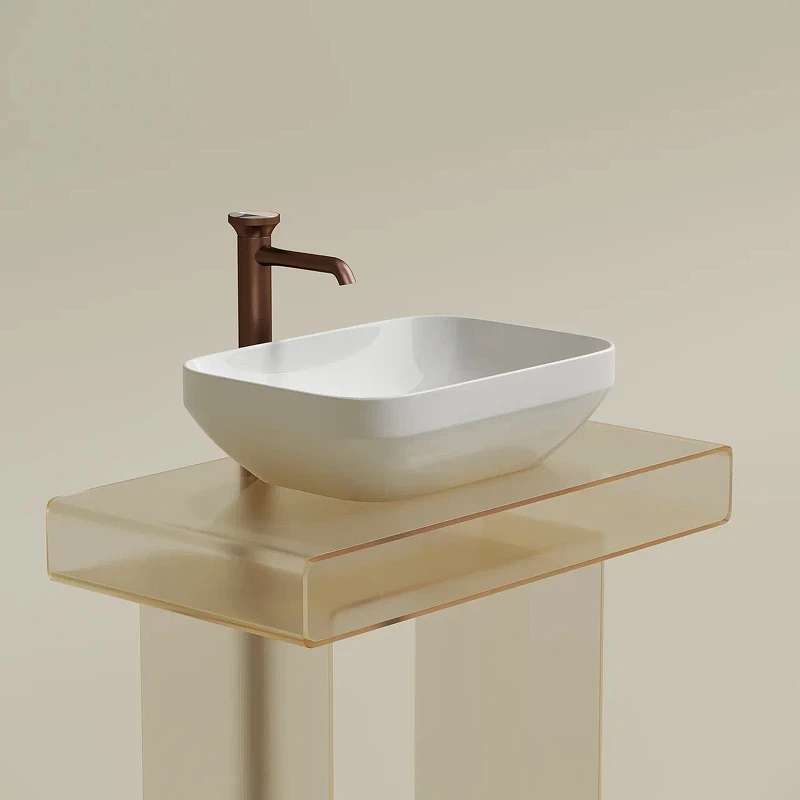 Раковина-чаша Ceramicanova Element 50 CN6055 Белая глянцевая фарфор накладная