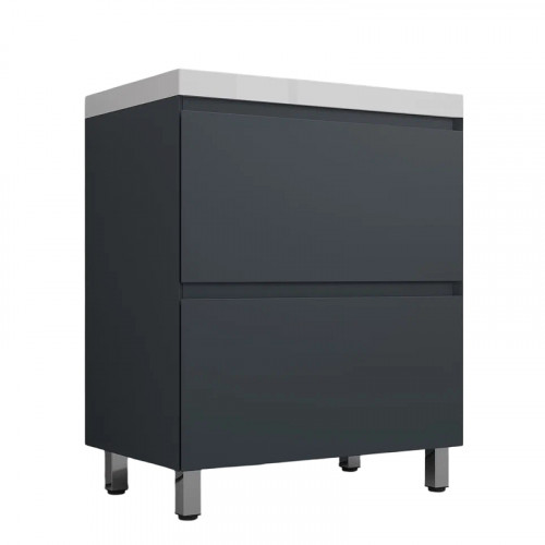 Тумба под раковину Style Line Манхэттен 70 ЛС-00002375 цвет Графит