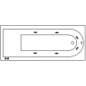 Акриловая ванна Excellent Aurum 150x70 WAEX.AUR15.HYDRO.CR с гидромассажем