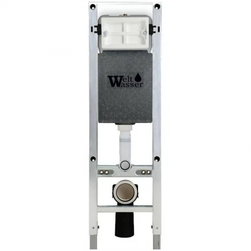 Комплект унитаза с инсталляцией WeltWasser AMBERG 350 ST + BAARBACH 004 GL-WT + AMBERG RD-CR 10000006501 цвет Белый глянцевый с сиденьем Микролифт и клавишей смыва цвет Хром