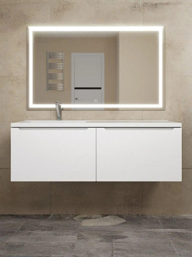 Тумба под раковину Uperwood Tanos 120 L 291020262 подвесная цвет Белый матовый