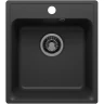 Кухонная мойка Reflection Quadra 43 RF0243BL Черная искусственный камень (литьевой мрамор) встраиваемый
