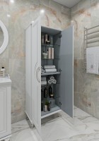 Шкаф пенал Caprigo Valletta 66 35351-SF027 Белый матовый МДФ / ЛДСП