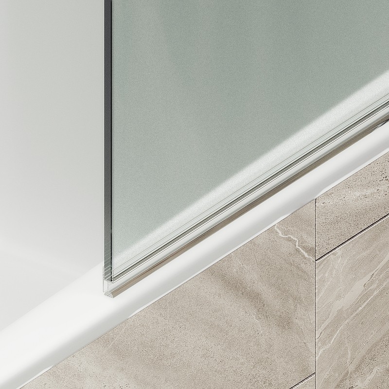 Шторка на ванну Maybah Glass MGV-620-2 700x1400 поворотная на монопетле Бронза стекло сатиновое