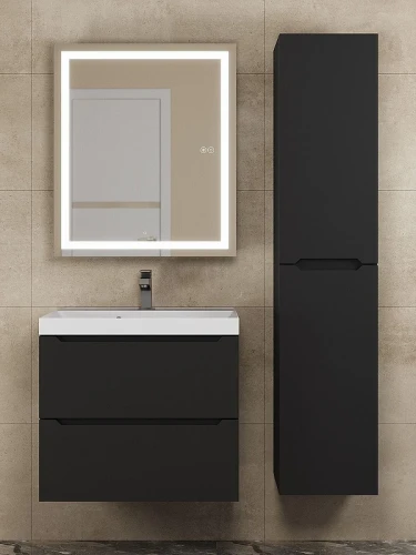 Зеркальный шкаф Uperwood Tanos 60 ZTanos60b с подсветкой цвет Черный