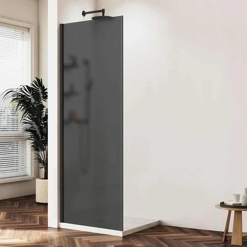 Душевая перегородка Vincea Walk in WS 90 VSW-1HWS900GFB профиль цвет Черный стекло матовое тонированное