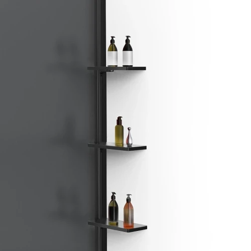 Душевая перегородка Vincea Walk in WS 90 VSW-1HWS900GFB профиль цвет Черный стекло матовое тонированное