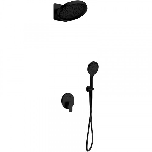 Душевая система AQUAme AQM8402MB Черная матовая латунь встраиваемый