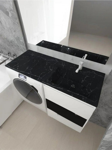 Раковина Uperwood Марсал 120 R 291120413 с местом под стиральную машину цвет Черный мрамор