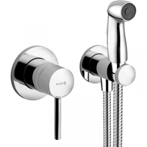 Гигиенический душ со смесителем Kludi Bozz 389990576 Хром латунь на стену