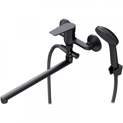 Смеситель для ванны AM.PM Gem F90A90122 универсальный Черный матовый латунь на стену