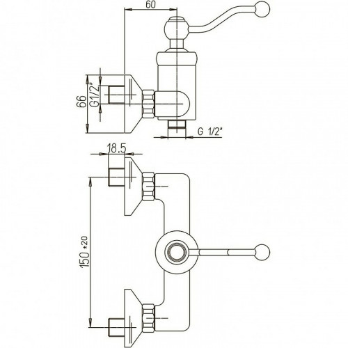 Смеситель для душа Paini Duomo 88PJ511 Золото матовое