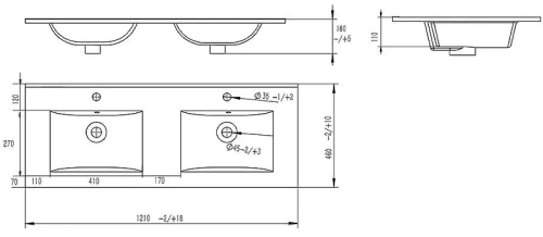 Раковина SanVit 122 R9122D двойная цвет Белый