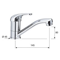 Смеситель для раковины Remer Серия 35 F112G Хром латунь