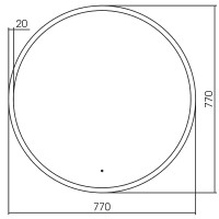Зеркало Abber Mond 77 AG6204SCG-0.77 с подсветкой Золото с бесконтактным выключателем и диммером стекло