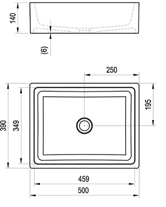 Раковина-чаша Ravak Formy 01 50 D XJL01250000 Белый искусственный камень (литьевой мрамор) накладная