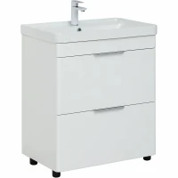 Тумба под раковину Aquanet Ирис new 70 310153 Белый глянец МДФ / ЛДСП