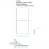 Душевая перегородка Maybah Glass MGD-711-5у 1090x1950 в узком профиле Хром матовый стекло графитовое