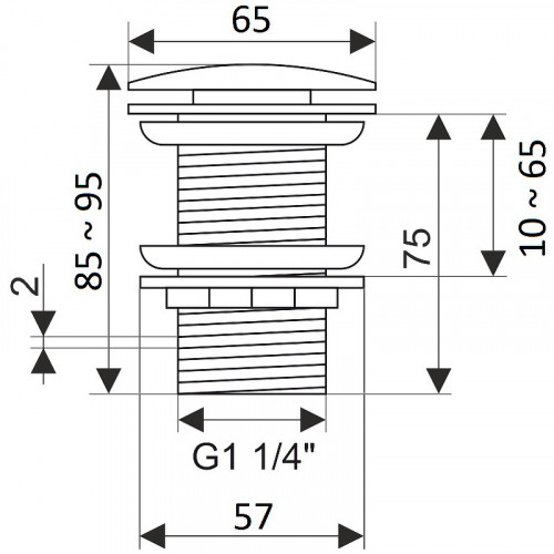 Донный клапан Creavit SF030.NYL click-clack Зеленый нил
