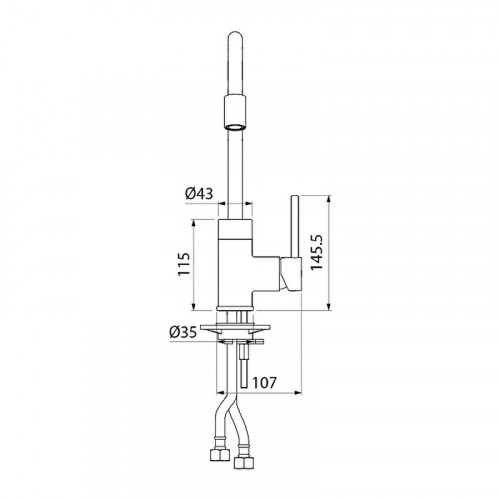 Смеситель для кухни Iddis Kitchen 360 K36BNJ0i05 Сатин латунь