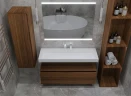 Раковина Boheme Armadi Art Flat 100 859-100 Белая искусственный камень (литьевой мрамор) подвесная