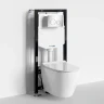 Комплект унитаза с инсталляцией WasserKRAFT Aller 10TLT.010.ME.CH02.H002 цвет Белый с сиденьем Микролифт и клавишей смыва цвет Хром