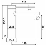 Смеситель для раковины Frap H67 F1067 Хром латунь