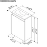 Тумба с раковиной AM.PM X-Joy 45 M85A-FSX0451-WC0452WG цвет Белый глянец