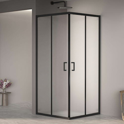 Душевой уголок RGW Passage PA-030B 80x80 3508103088-24 профиль Черный стекло матовое-сатинат