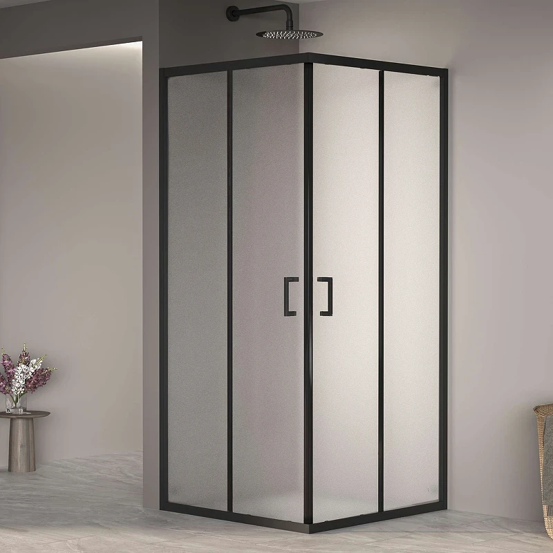 Душевой уголок RGW Passage PA-030B 80x80 3508103088-24 профиль Черный стекло матовое-сатинат