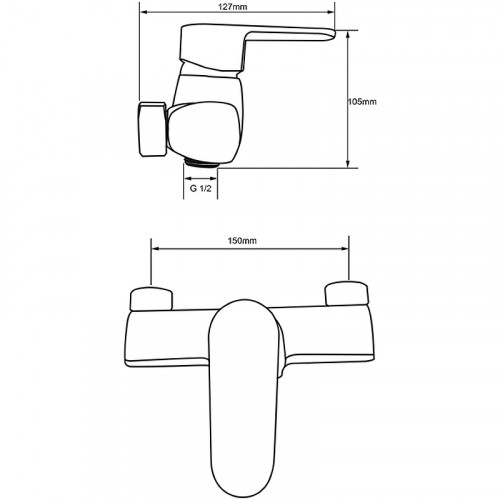 Смеситель для душа Melodia della vita Rock MDV35250 Хром