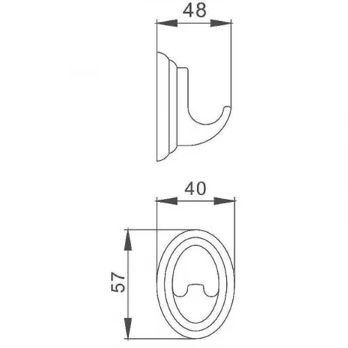 Крючок Maretti Karla KA804010 Хром глянцевый
