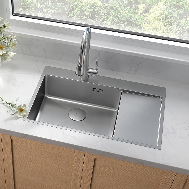Кухонная мойка Lemark Kezadra 780L 9937149 цвет Сталь