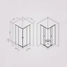 Душевой уголок AM.PM X-Joy 80х80 W94G-403-8080-BT1K профиль Черный матовый стекло прозрачное
