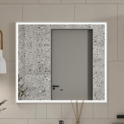 Зеркало Equil Lago 80 zLAGO80-14 с подсветкой цвет Белый с сенсорным выключателем
