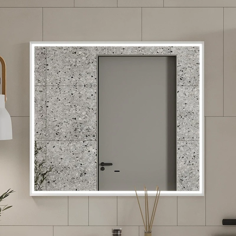 Зеркало Equil Lago 80 zLAGO80-14 с подсветкой цвет Белый с сенсорным выключателем