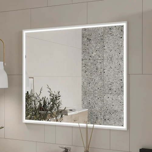 Зеркало Equil Lago 80 zLAGO80-14 с подсветкой цвет Белый с сенсорным выключателем