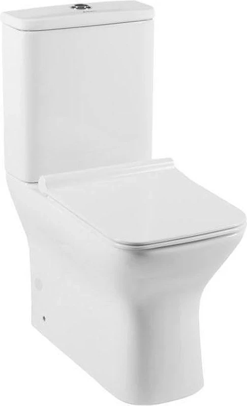 Унитаз-компакт Aquanet Cube-C CL-12248B 257423 цвет Белый с бачком и сиденьем Микролифт