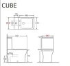 Унитаз-компакт Aquanet Cube-C CL-12248B 257423 цвет Белый с бачком и сиденьем Микролифт