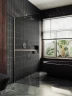 Душевая перегородка Maybah Glass MGD-729-5ш 790x1950 в широком профиле Хром матовый стекло графитовое