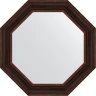Зеркало Evoform Octagon 79х79 BY 3828 в багетной раме - Темный прованс 99 мм стекло