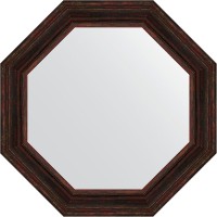 Зеркало Evoform Octagon 79х79 BY 3828 в багетной раме - Темный прованс 99 мм стекло
