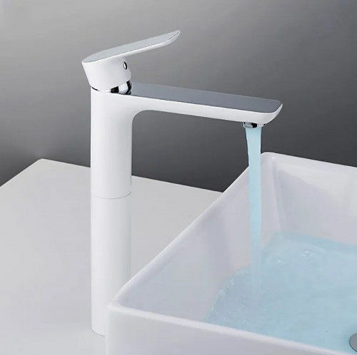 Смеситель для раковины Gappo G1048-2 Белый Хром латунь